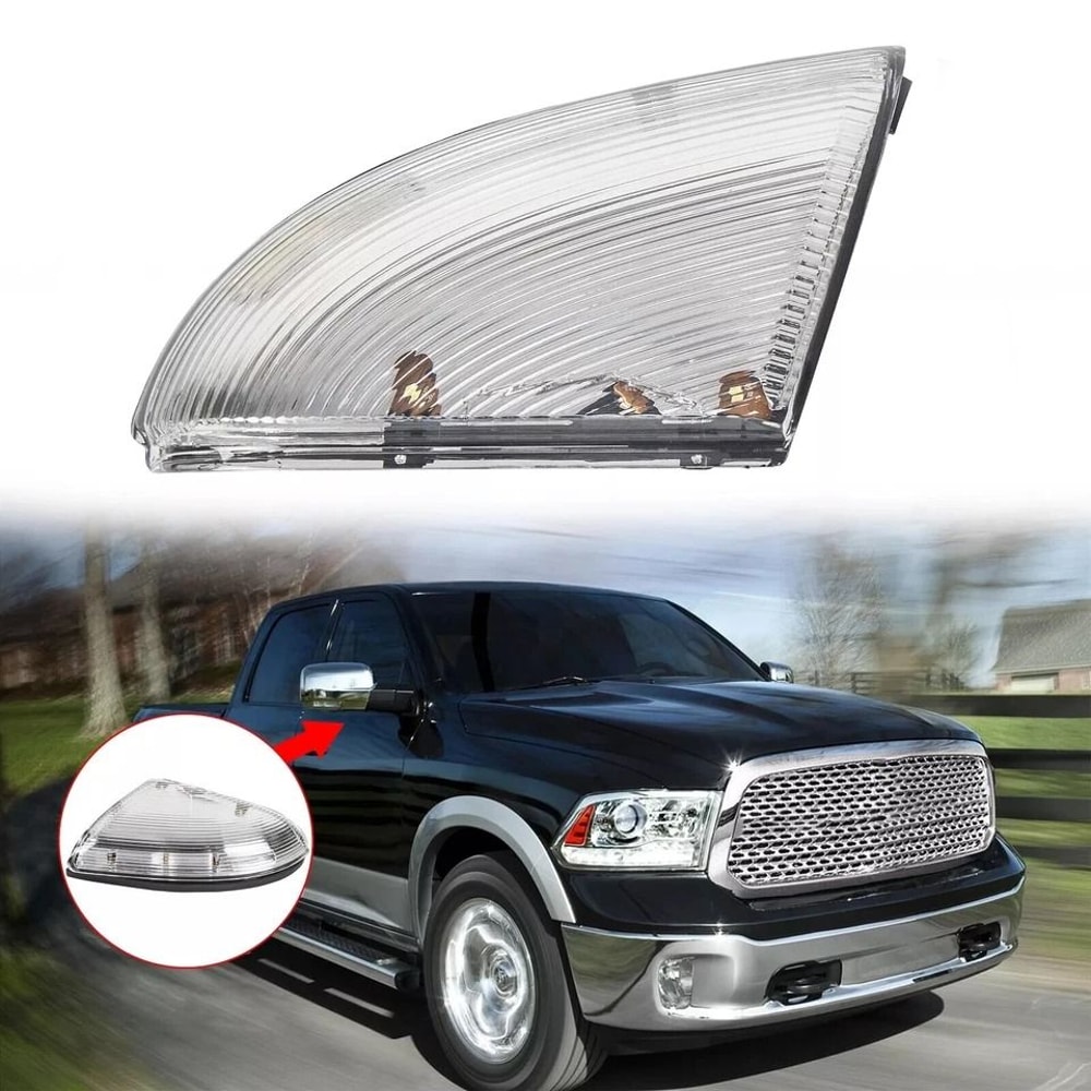 Mirror Turn Signal Puddle Lamps For Dodge Ram LED Indicator Lights Left Right 13