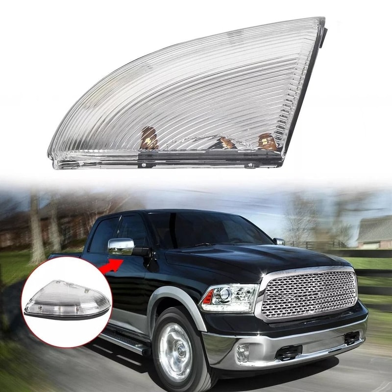 Mirror Turn Signal Puddle Lamps For Dodge Ram LED Indicator Lights Left Right 13