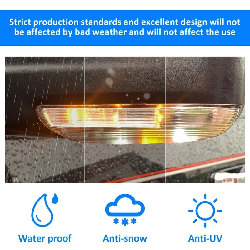 Mirror Turn Signal Puddle Lamps For Dodge Ram LED Indicator Lights Left Right 3