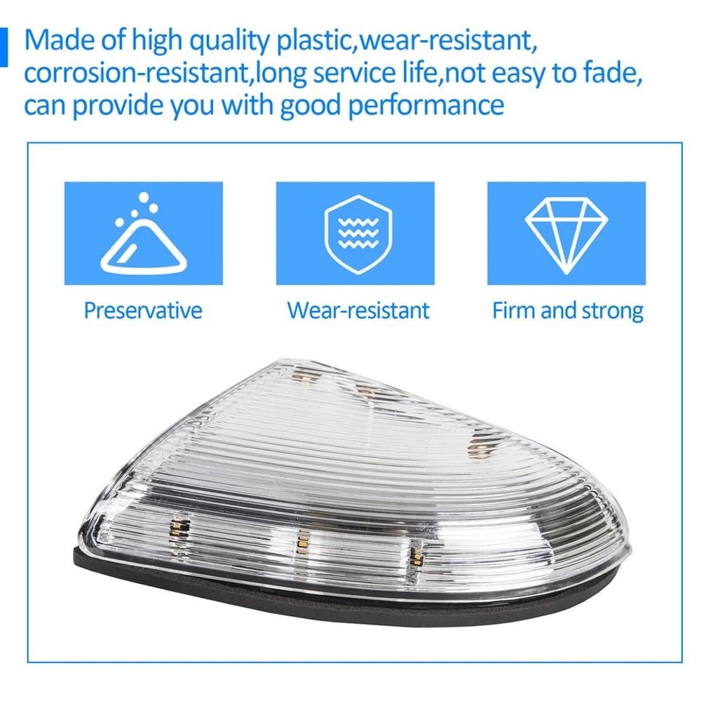 Mirror Turn Signal Puddle Lamps For Dodge Ram LED Indicator Lights Left Right 7