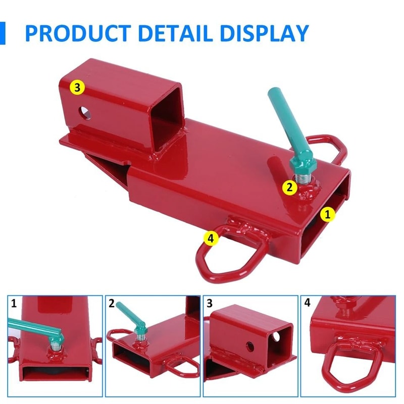 ClampOn Forklift Towing Adapter Trailer Hitch Receiver For Pallet Forks 2