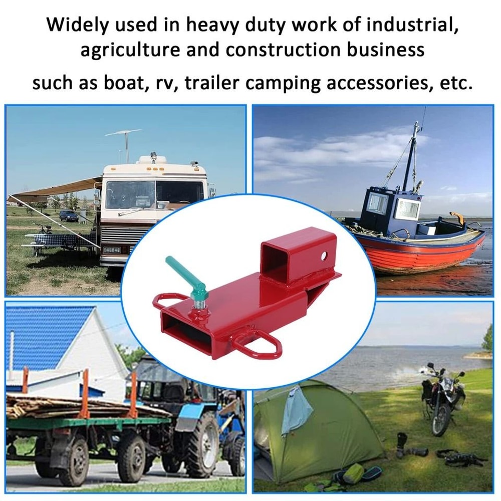 ClampOn Forklift Towing Adapter Trailer Hitch Receiver For Pallet Forks 3