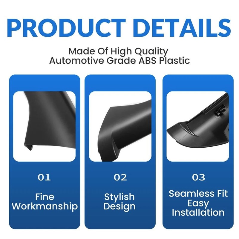 Land Rover Discovery Pillar Trim Pair Windscreen Molding Replacement 3