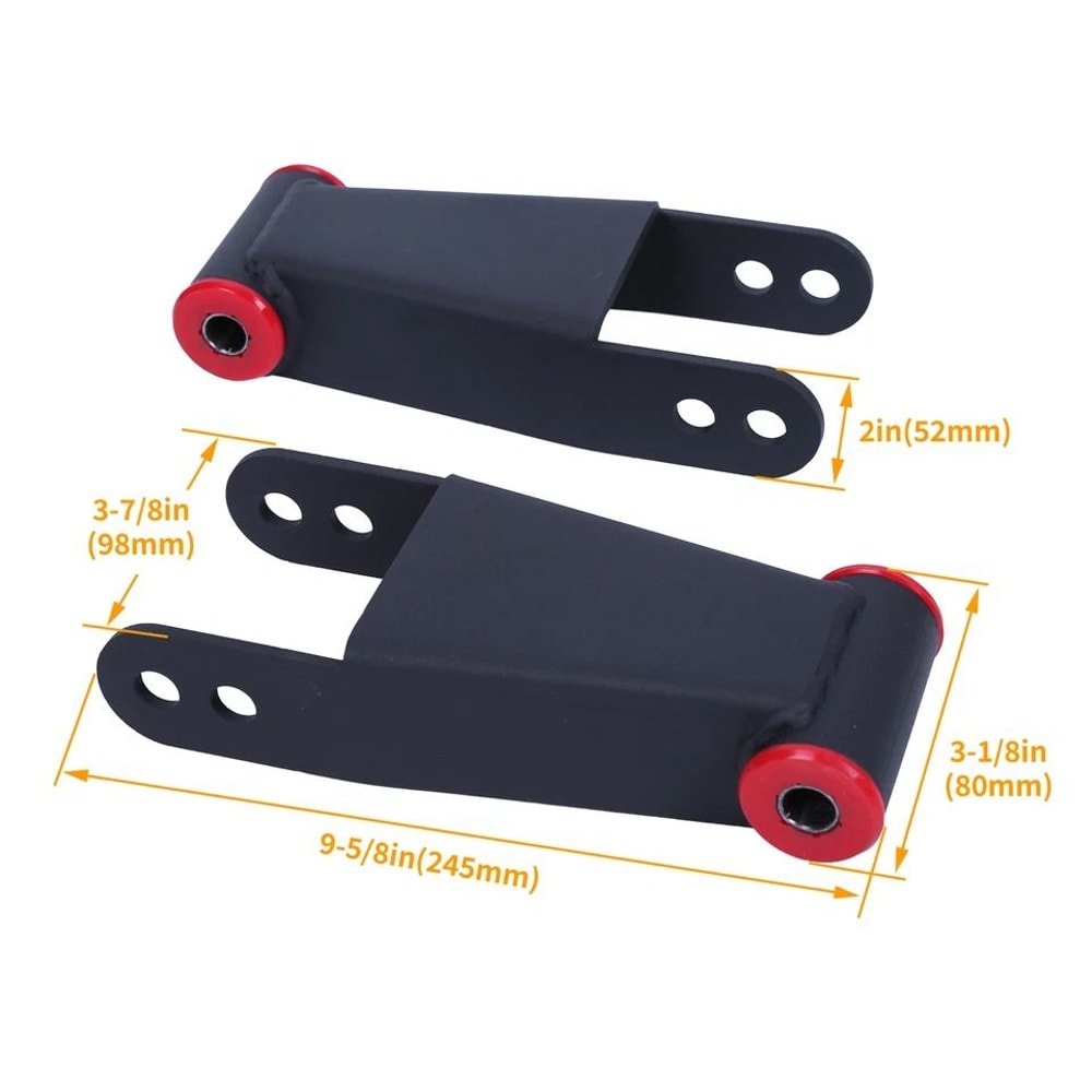 Ford Drop Kit Adjustable Lowering Shackles Rear Leveling Suspension Upgrade 6