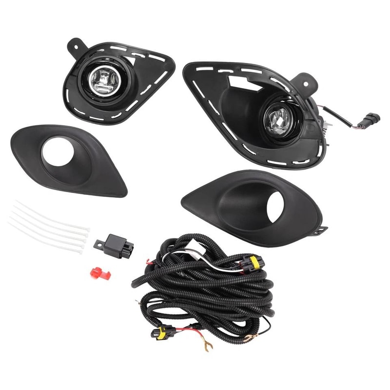 Dodge Charger LED Fog Light Kit SRT Hellcat Front Bezel Harness Upgrade 6