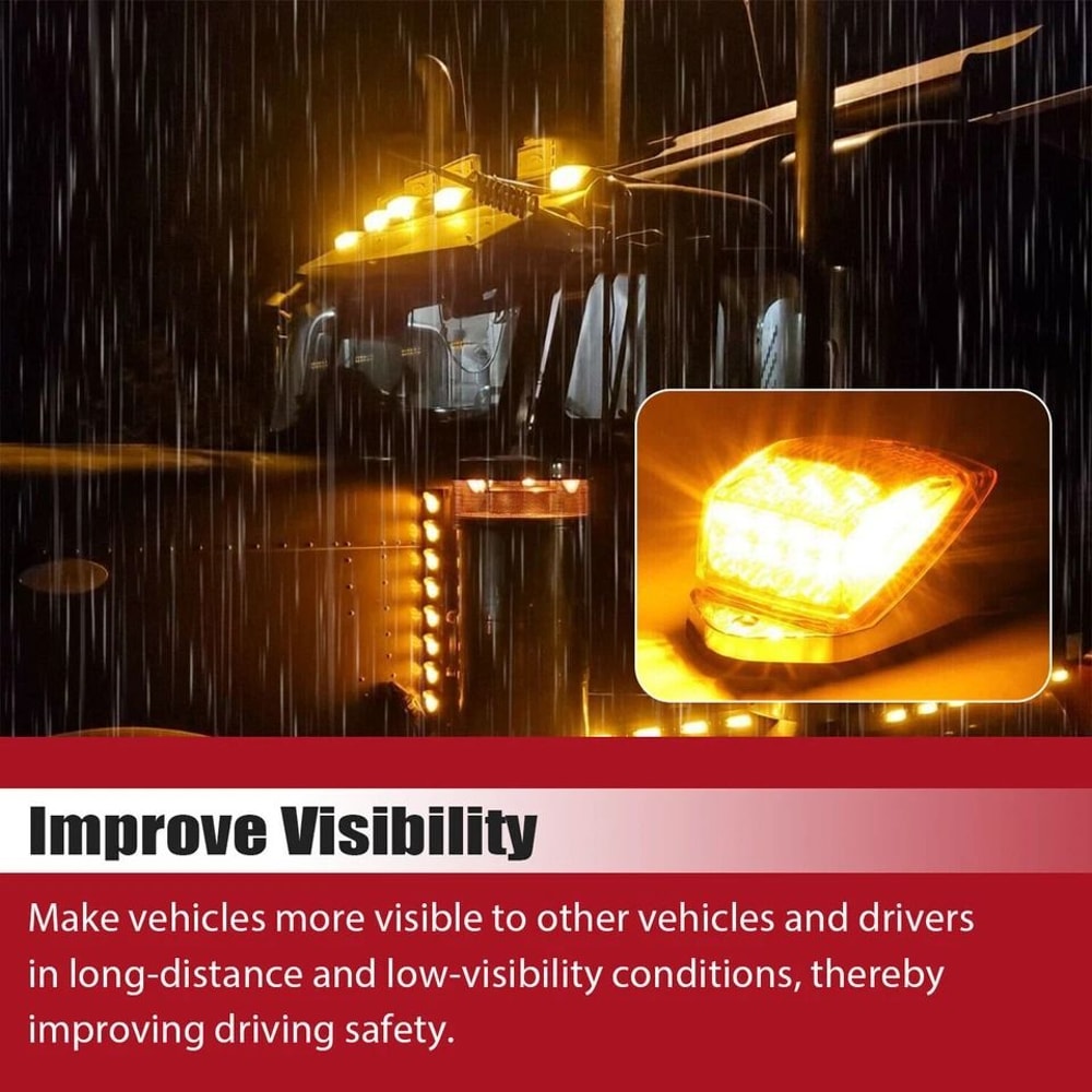 LED Roof Marker Lights For Peterbilt Kenworth Freightliner Trucks LEDs 13