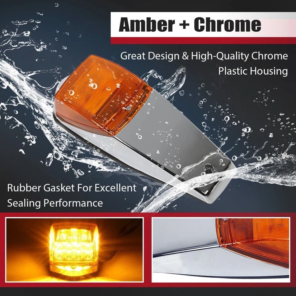LED Roof Marker Lights For Peterbilt Kenworth Freightliner Trucks LEDs 14