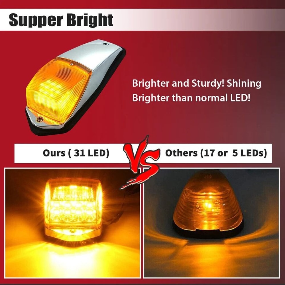 LED Roof Marker Lights For Peterbilt Kenworth Freightliner Trucks LEDs 16
