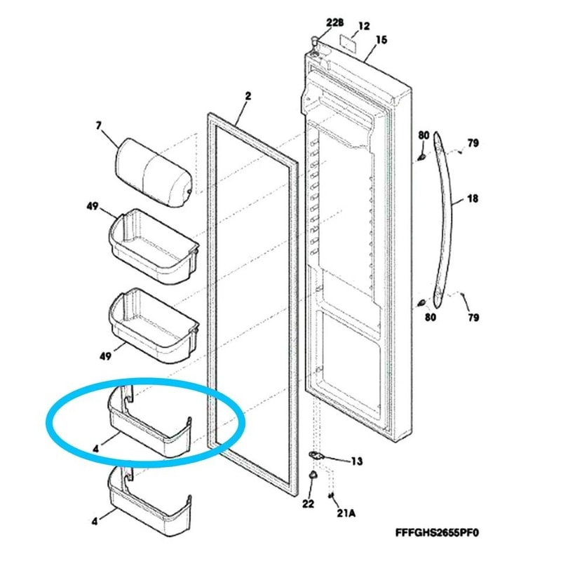 Frigidaire Refrigerator Door Shelf Bin Replacement Compatible With Fridge Models 2
