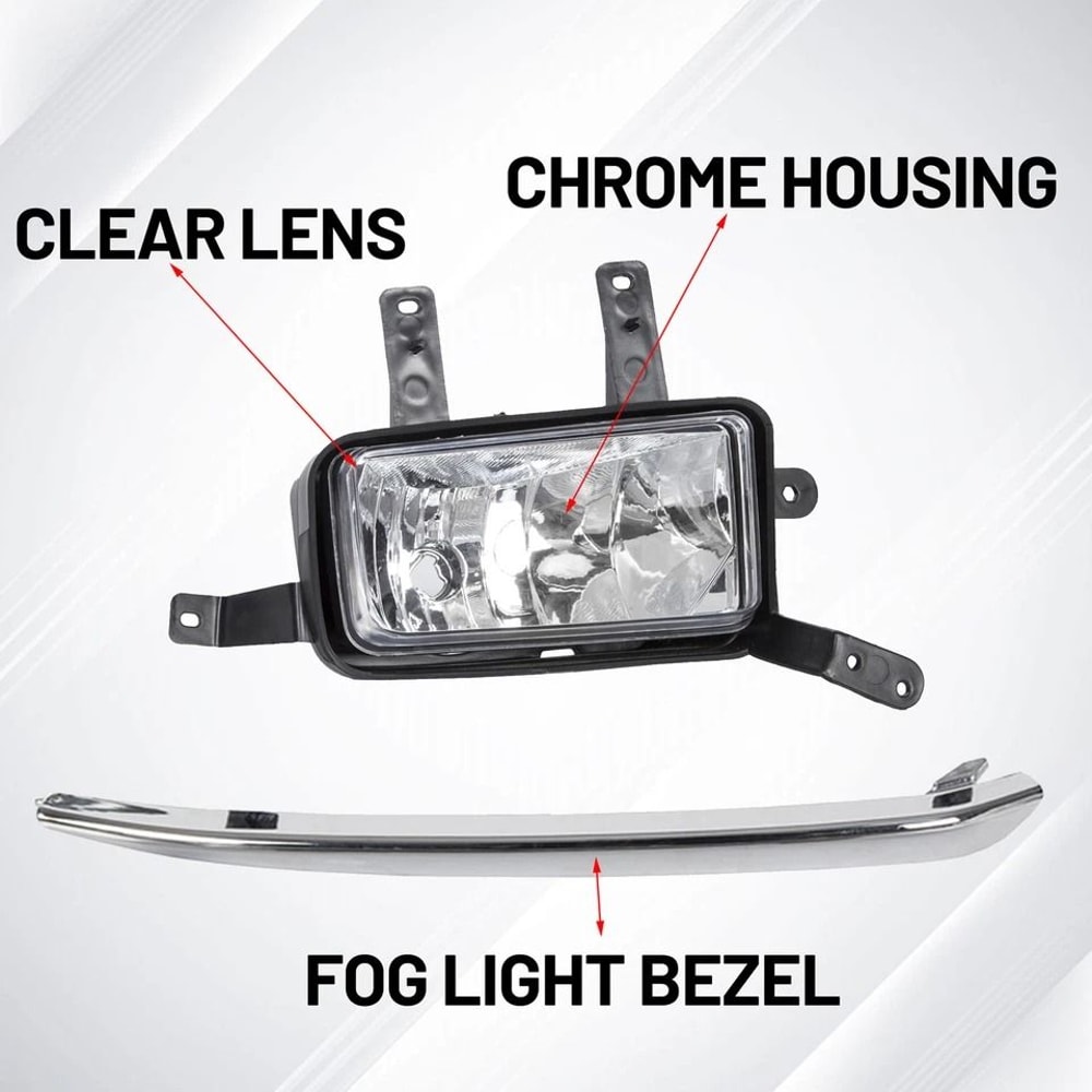 Chevy SuburbanTahoe Fog Lights Kit With Chrome Trim Switch Bulbs 2