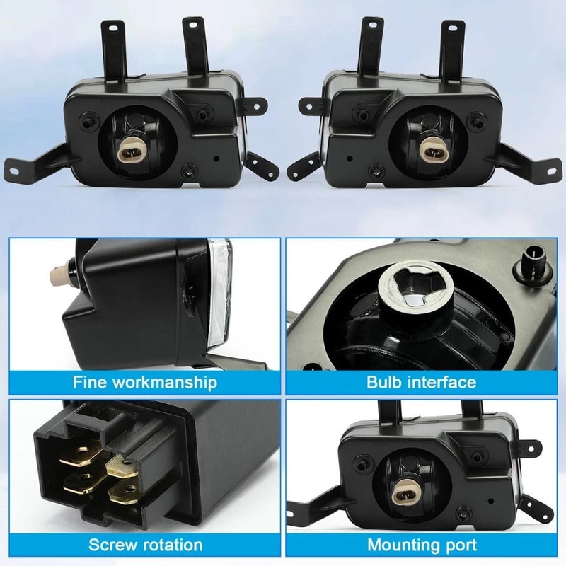 Chevy SuburbanTahoe Fog Lights Kit With Chrome Trim Switch Bulbs 3