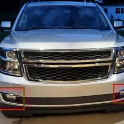 chevy suburban/tahoe fog lights kit with chrome trim, switch & bulbs