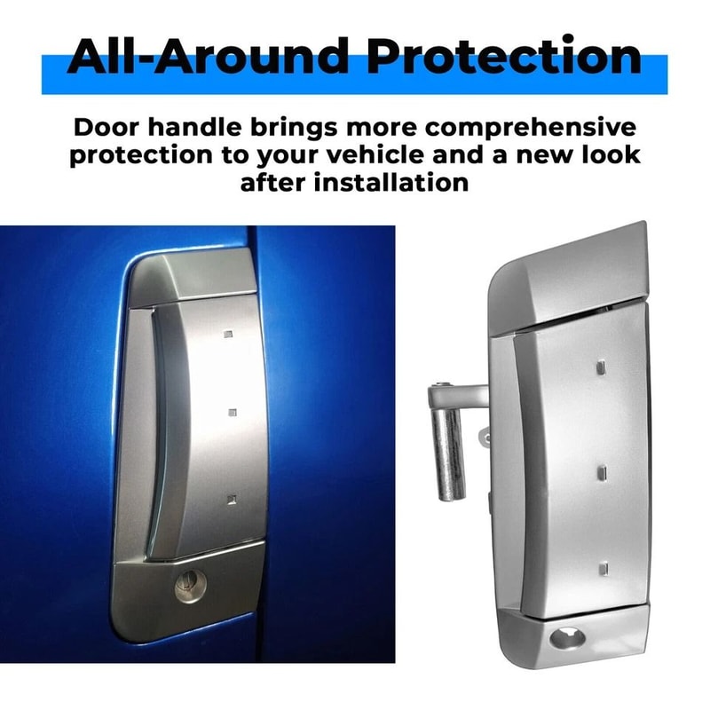 Silver Exterior Door Handle Pair For Nissan Driver Passenger Side 4
