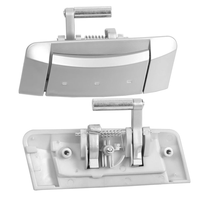 Silver Exterior Door Handle Pair For Nissan Driver Passenger Side 9