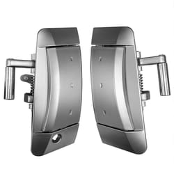silver exterior door handle pair for nissan driver & passenger side