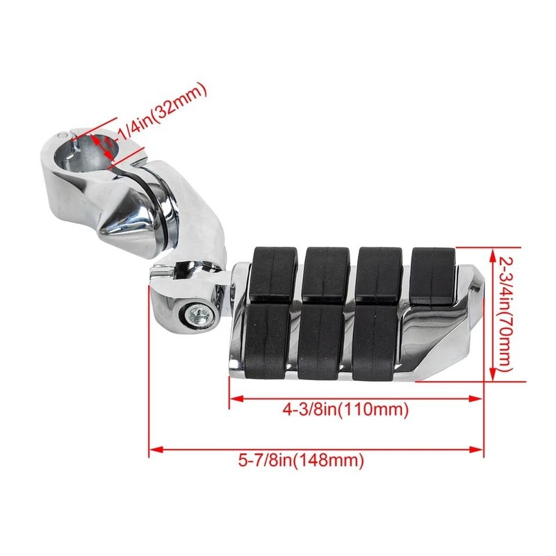 Premium Chrome Touring Highway Foot Pegs For Harley Road King Street Glide Crash Bar Foot Pegs 1