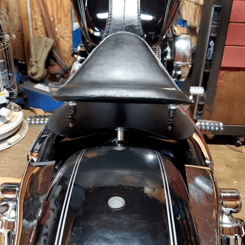 Yamaha Harley Motorcycle Chopper Bobber Solo Seat With Spring And Base Saddle 12