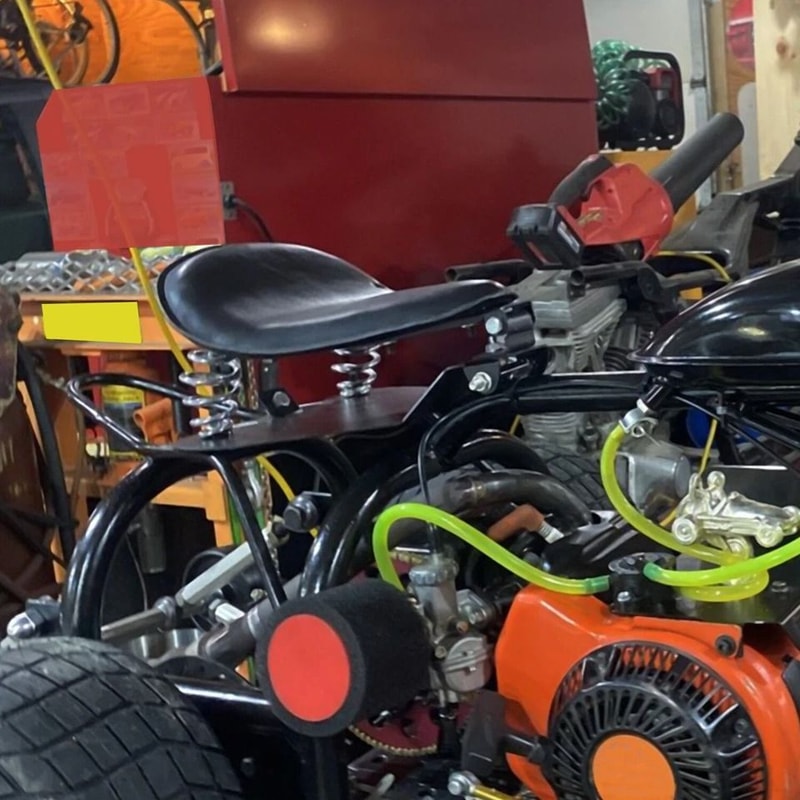 Yamaha Harley Motorcycle Chopper Bobber Solo Seat With Spring And Base Saddle 4