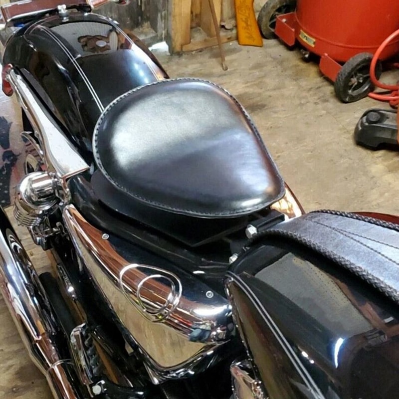 Yamaha Harley Motorcycle Chopper Bobber Solo Seat With Spring And Base Saddle 5