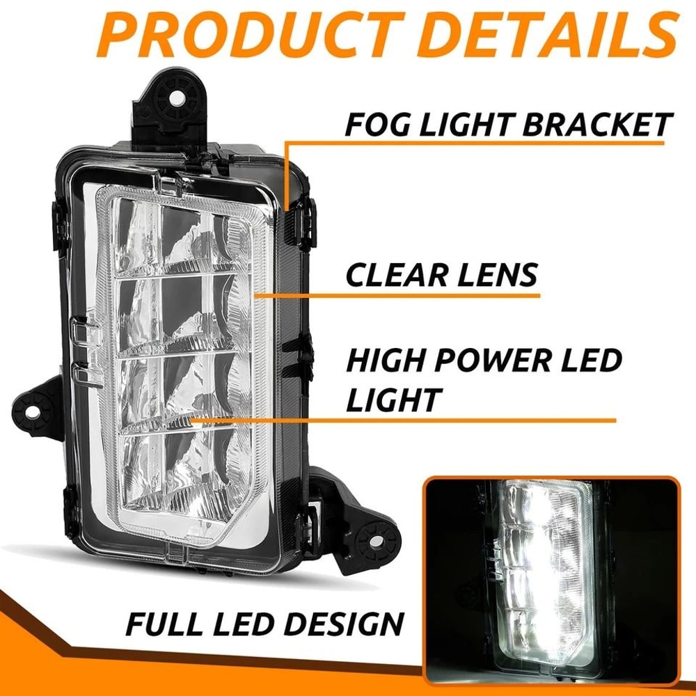 Premium LED Fog Light Replacement For GMC Sierra Right Passenger Side Fog Light 1