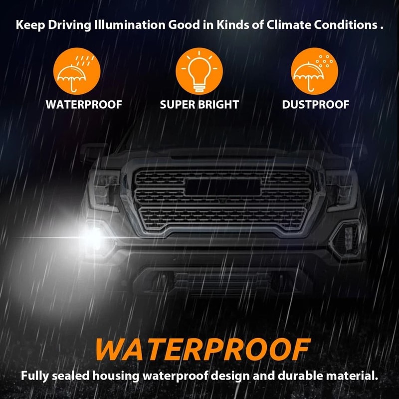 Premium LED Fog Light Replacement For GMC Sierra Right Passenger Side Fog Light 2