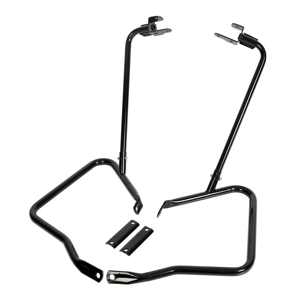 Black Saddlebags Support Bracket Guard For Harley Touring Street Road Glide Durable HighQuality Pr 0