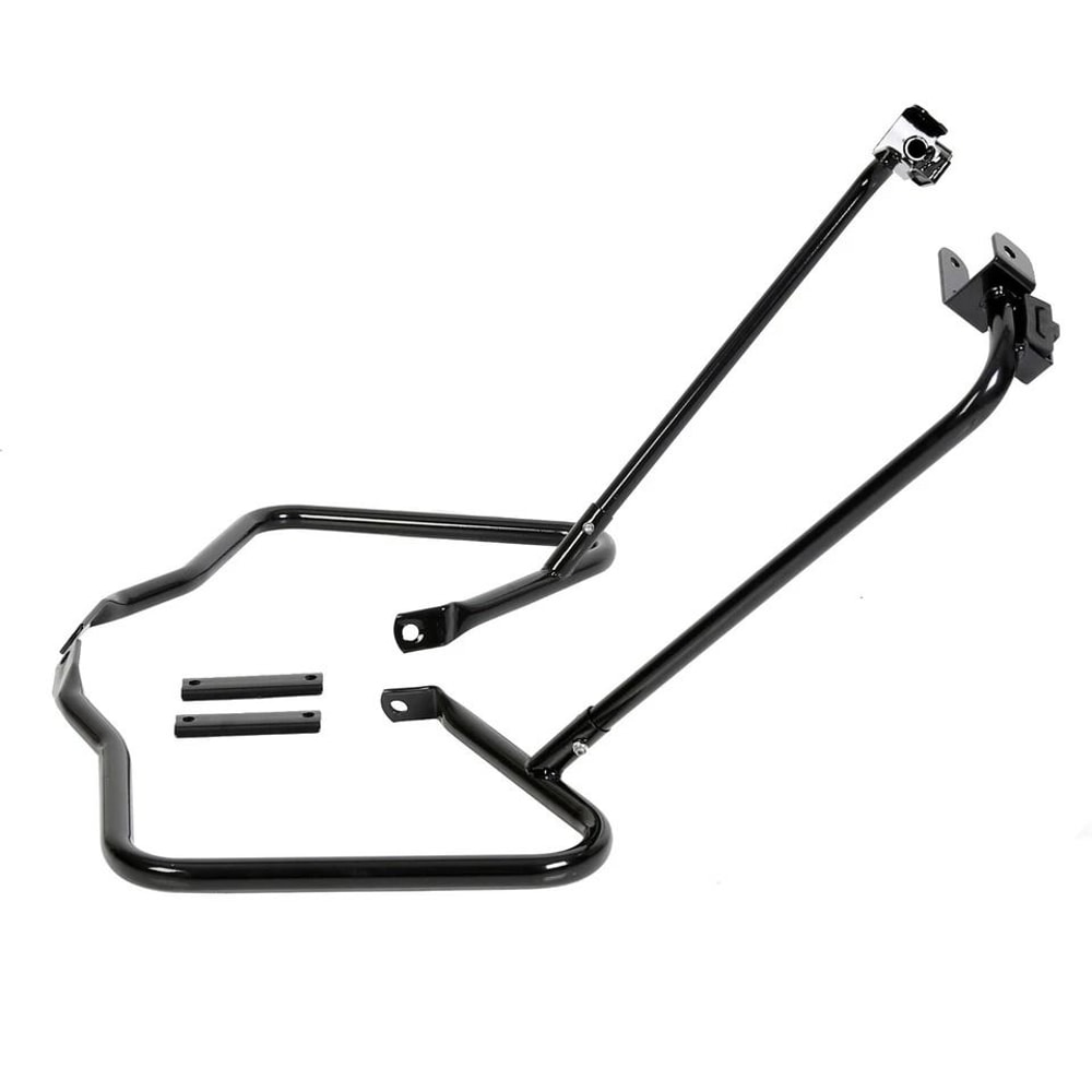 Black Saddlebags Support Bracket Guard For Harley Touring Street Road Glide Durable HighQuality Pr 2