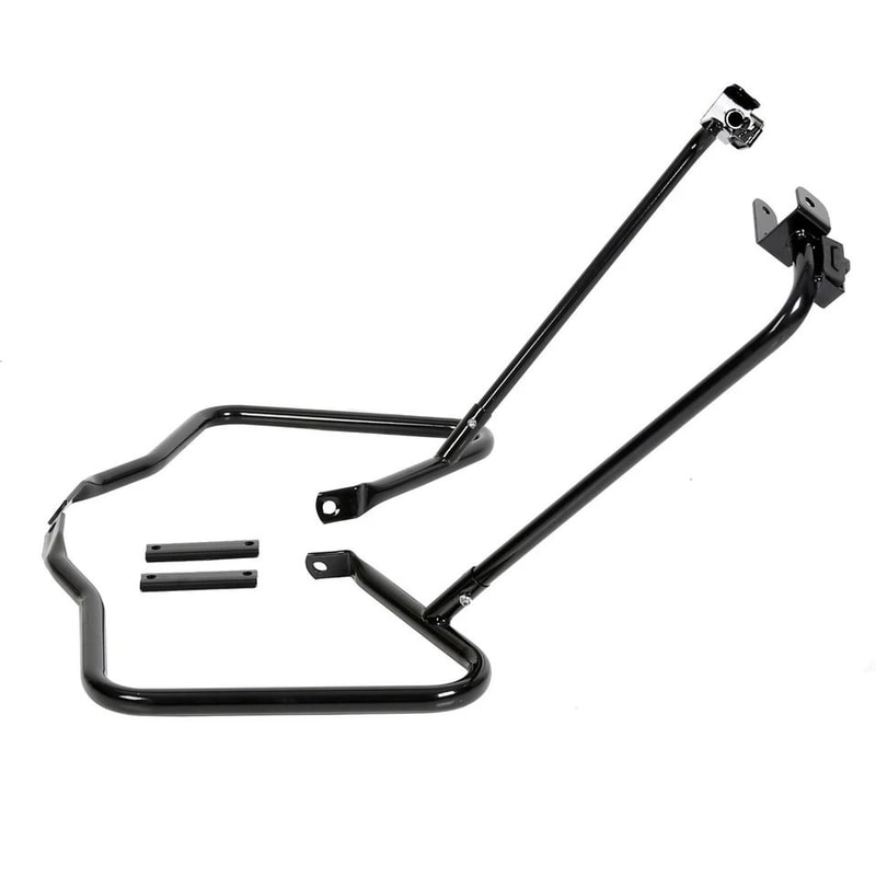 Black Saddlebags Support Bracket Guard For Harley Touring Street Road Glide Durable HighQuality Pr 2