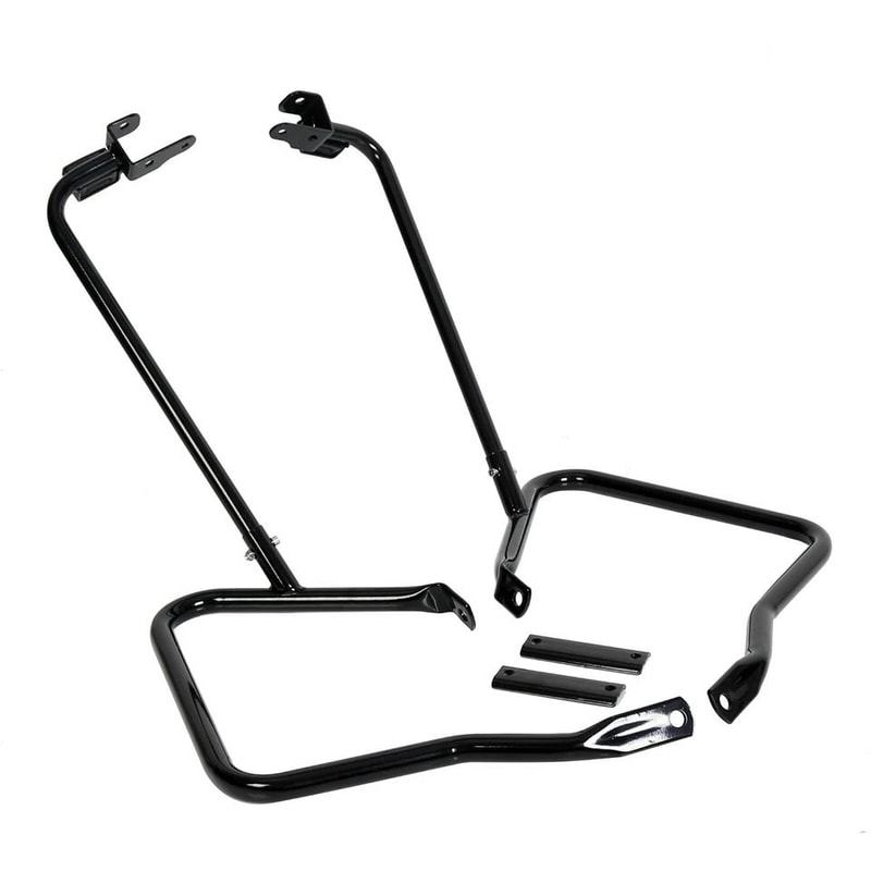 Black Saddlebags Support Bracket Guard For Harley Touring Street Road Glide Durable HighQuality Pr 3