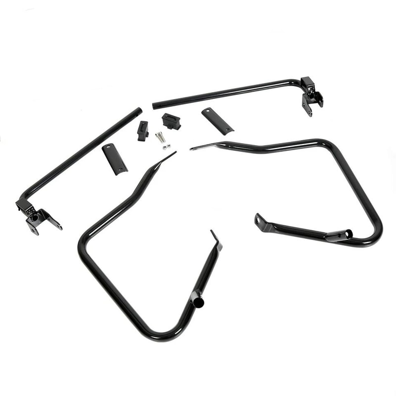 Black Saddlebags Support Bracket Guard For Harley Touring Street Road Glide Durable HighQuality Pr 5