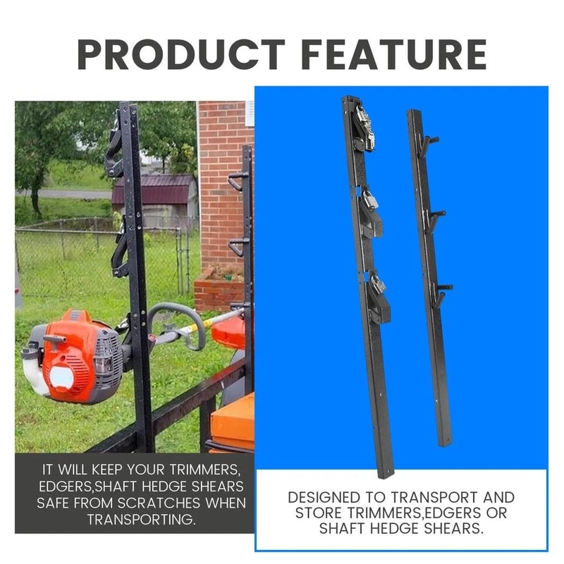 Trimmer Rack With Lock Weed Eater Carrier For Truck And Trailer 5