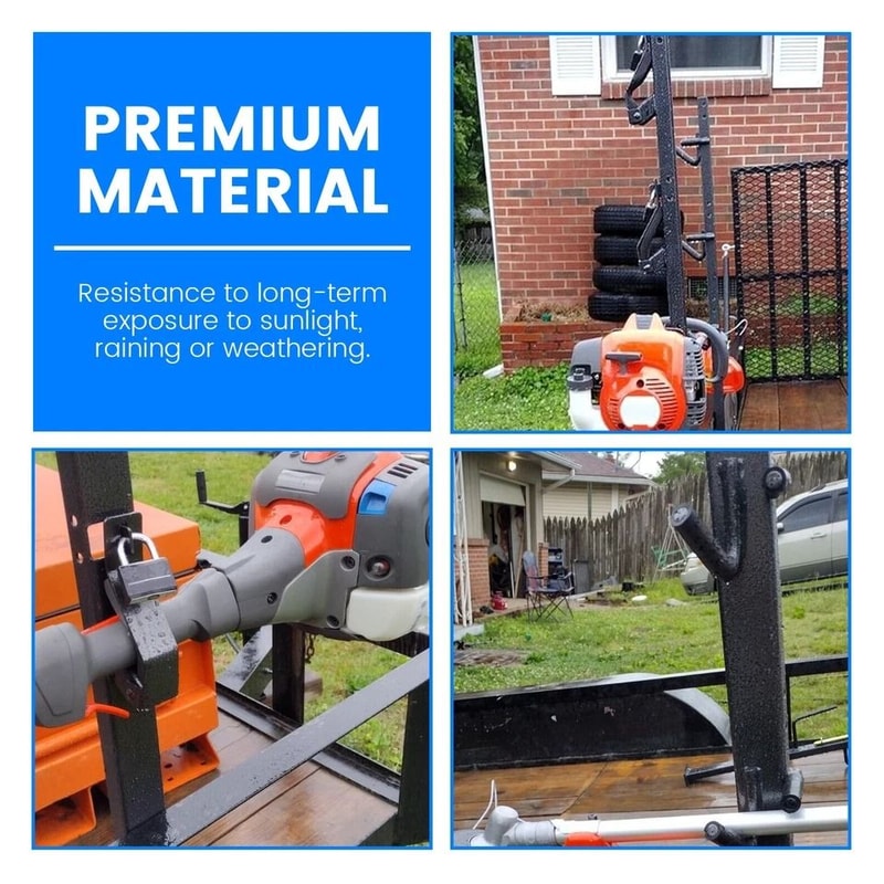 Trimmer Rack With Lock Weed Eater Carrier For Truck And Trailer 6