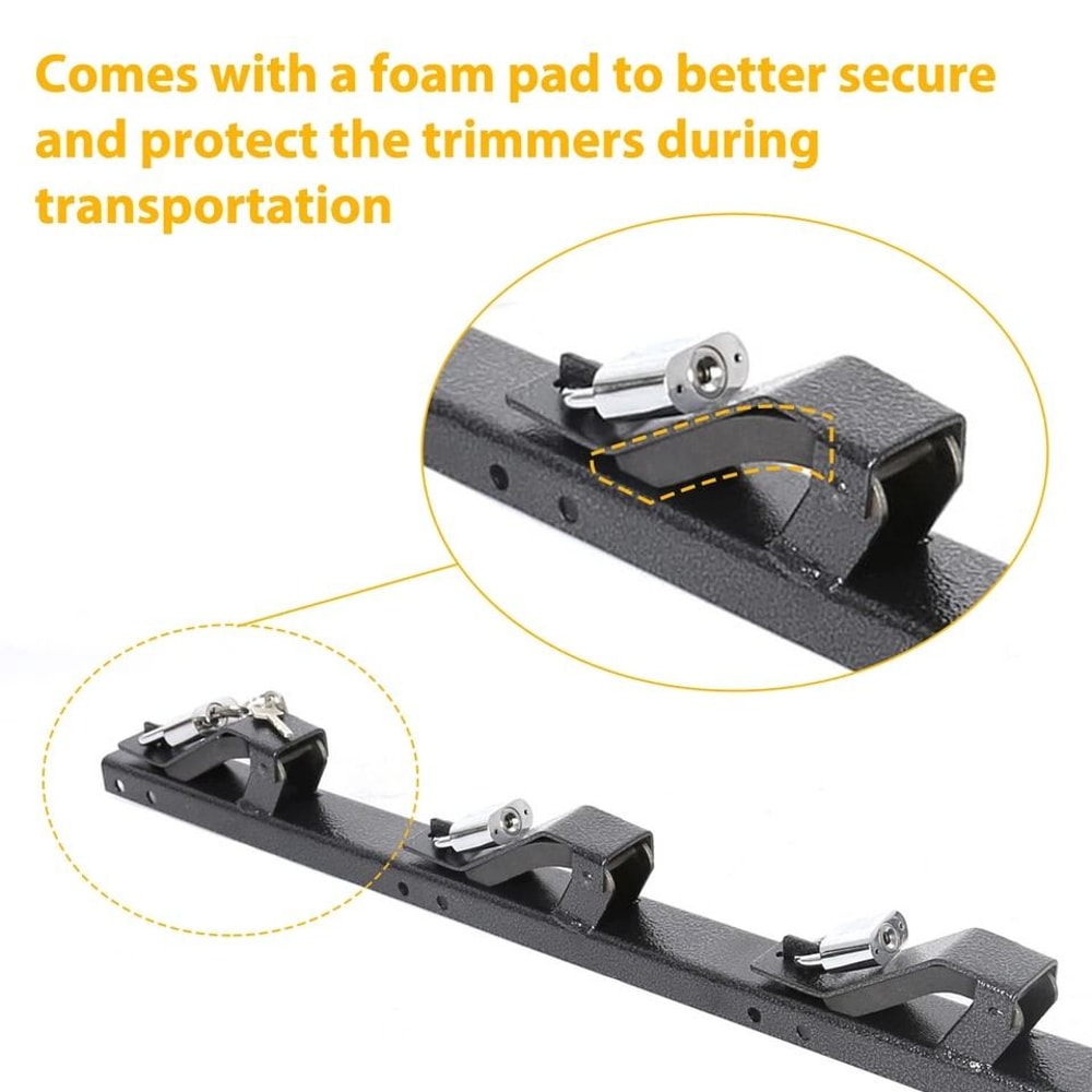 Trimmer Rack With Lock Weed Eater Carrier For Truck And Trailer 8
