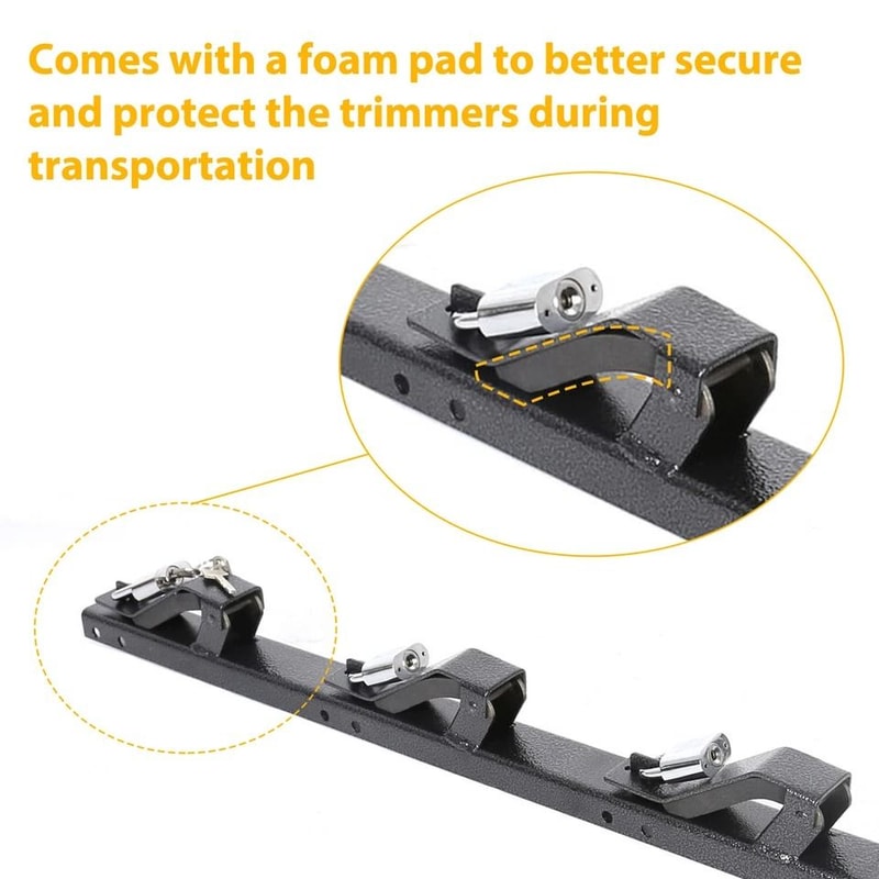 Trimmer Rack With Lock Weed Eater Carrier For Truck And Trailer 8