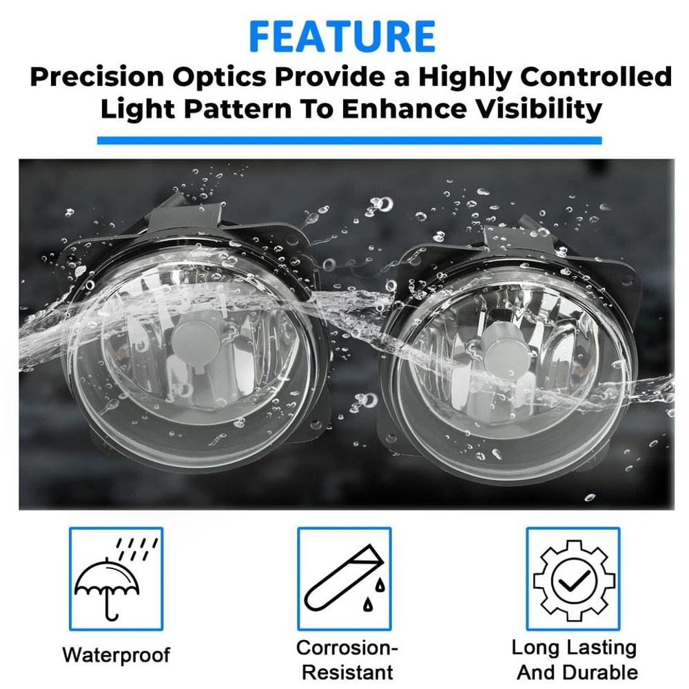 Fog Lights For Harley Davidson Driver Passenger Side 4