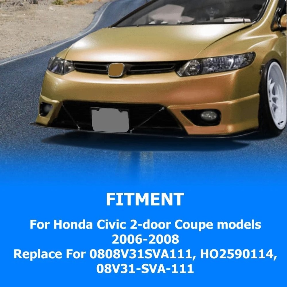 Clear Lens Bumper Fog Lights For Honda Civic Coupe With Wiring Switch 6