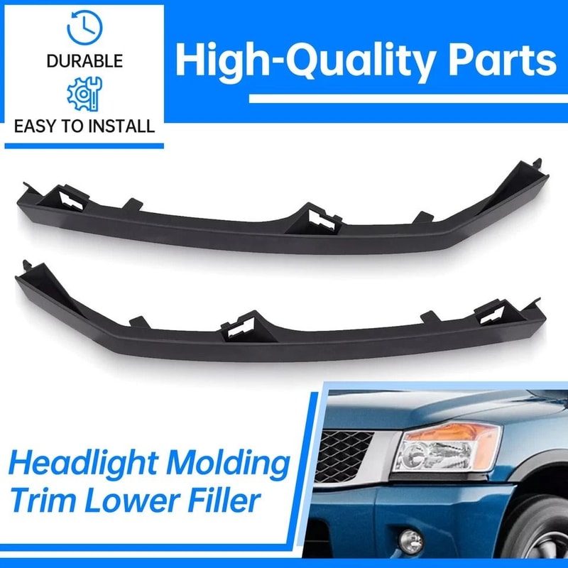 Premium Front Headlight Trim Replacement Lower Filler Cover For Armada 1