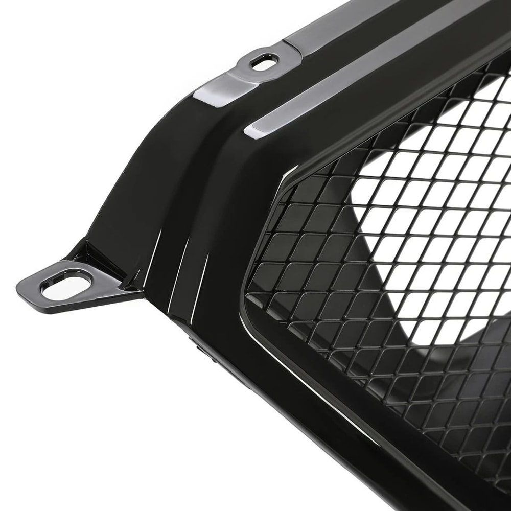 Black Mesh Front Bumper Grille Replacement Part 6