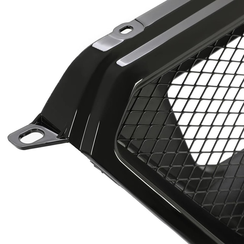 Black Mesh Front Bumper Grille Replacement Part 6