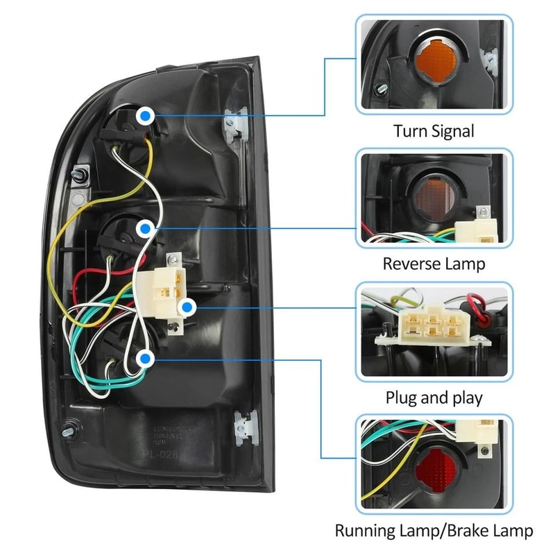 Tail Lights With Bulbs Toyota Tacoma Brake Lamp Replacement 3