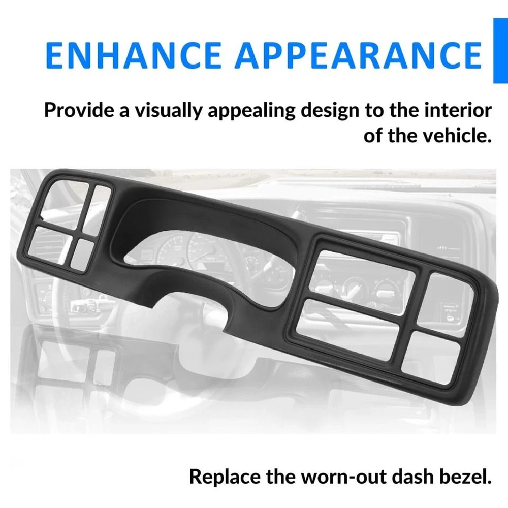 Dark Gray Direct Replacement Radio Dash Trim Bezel For Silverado Tahoe Sierra 4