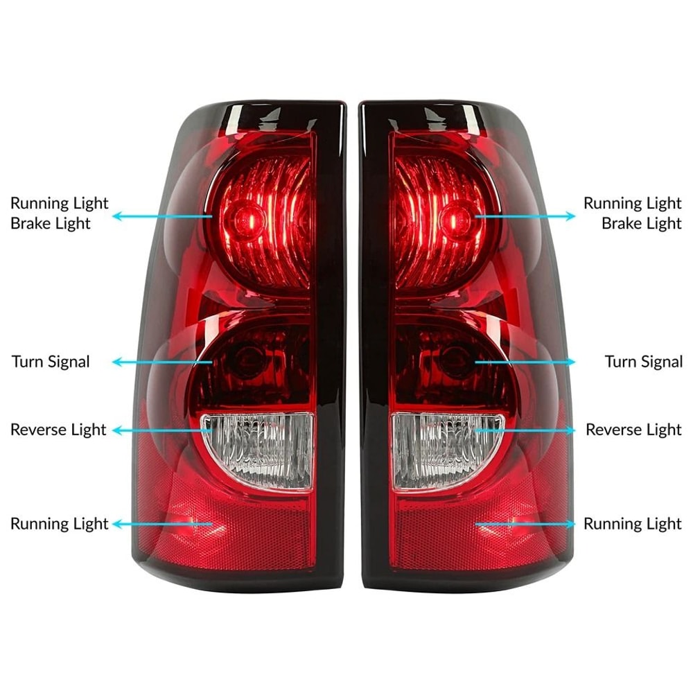 Premium Rear Tail Lights For Chevy Silverado Direct Fit Replacement 1