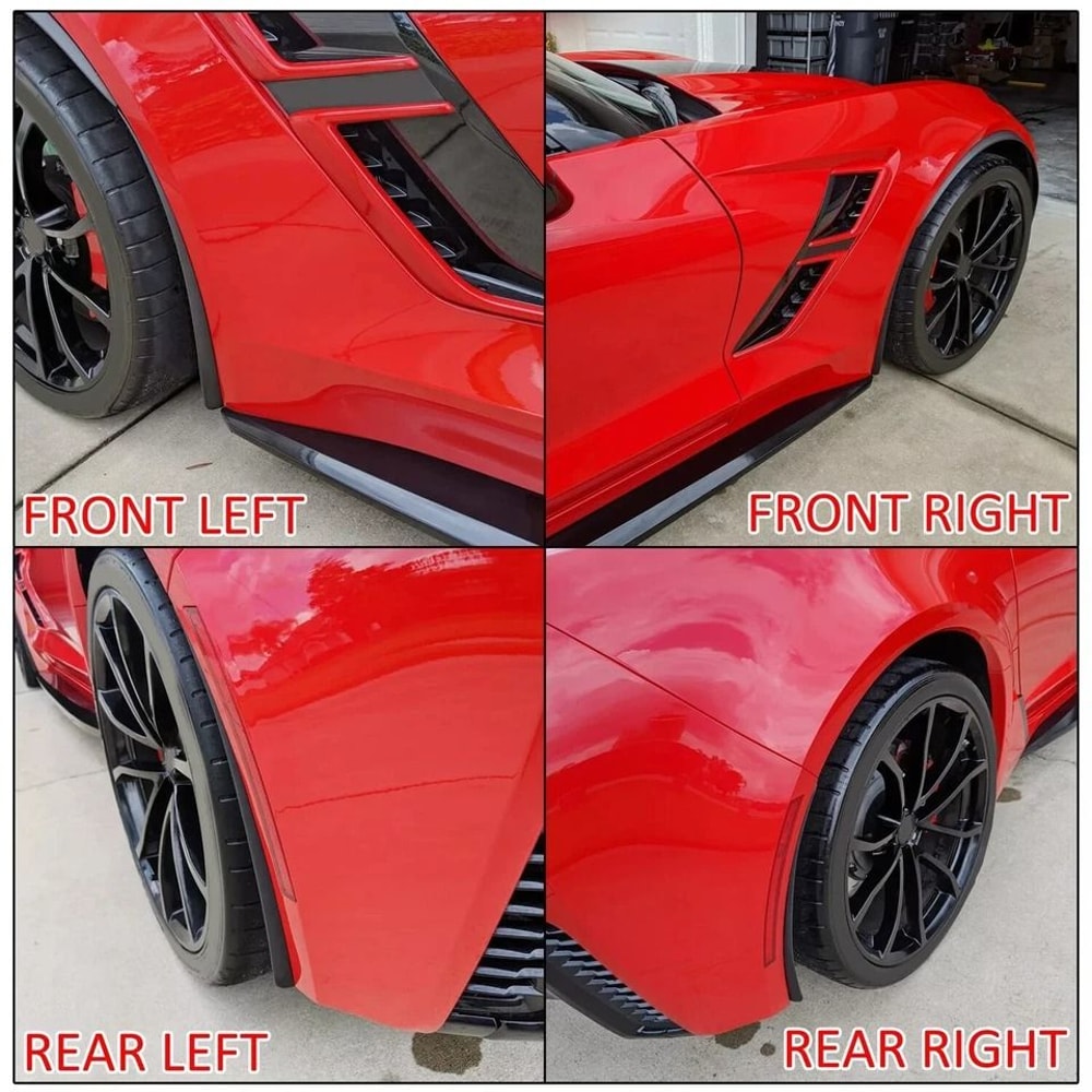 Front Rear Splash Guards Mud Flaps For Corvette Grand Sport Durable WeatherResistant Protection 1