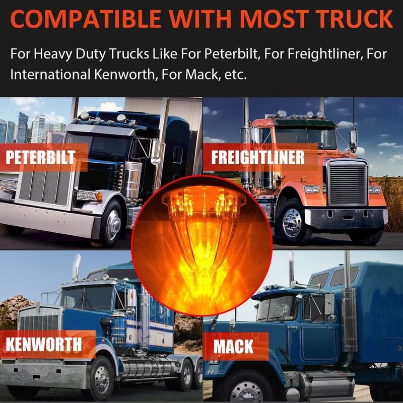 LED Torpedo Lights For Kenworth Peterbilt Truck Roof Marker Lights 4