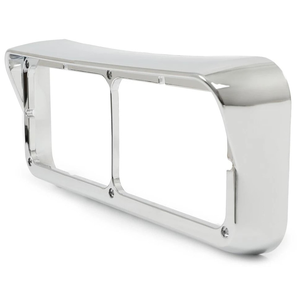 Premium Chrome Headlight Bezel Pair For Kenworth Trucks Headlight Bezel Replacement 4