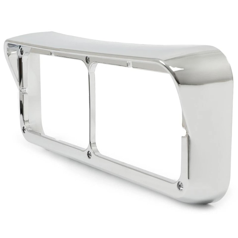 Premium Chrome Headlight Bezel Pair For Kenworth Trucks Headlight Bezel Replacement 4