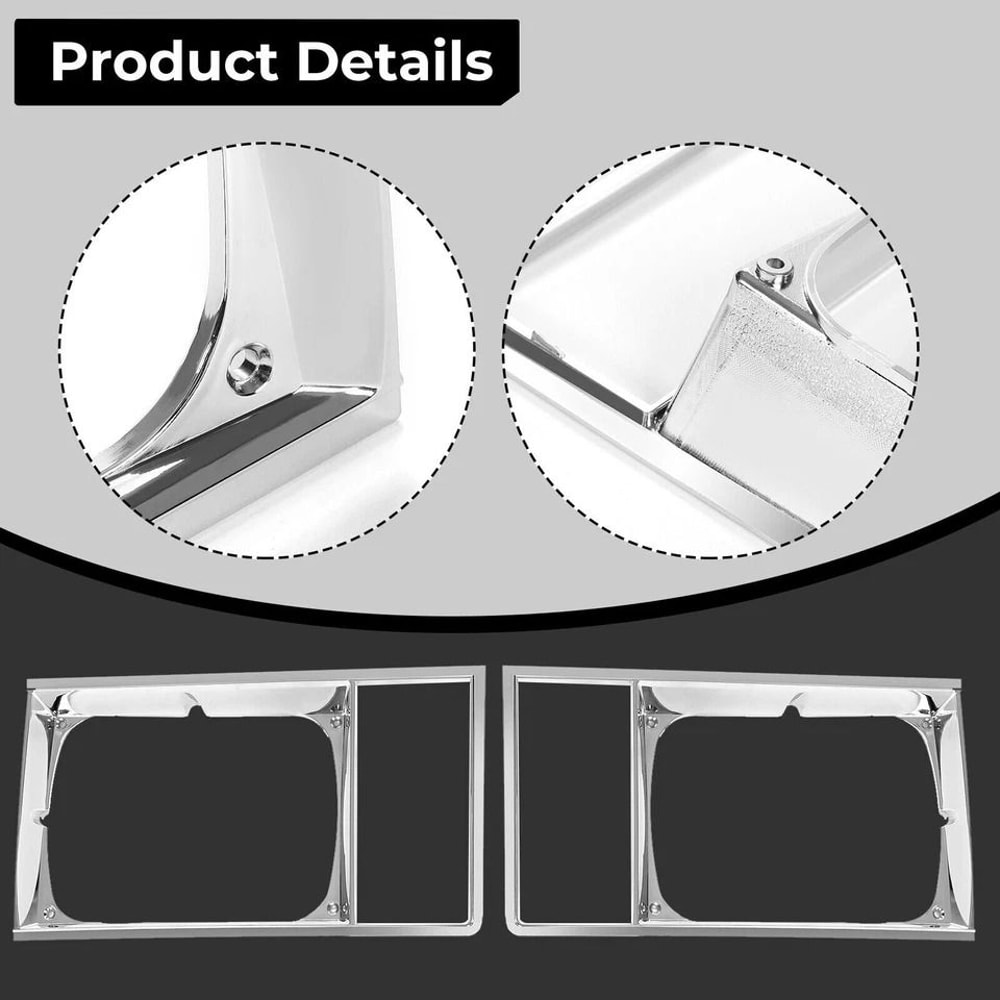 Chrome Headlight Trim Bezel Set For Malibu El Camino Enhance Your Cars Exterior 2