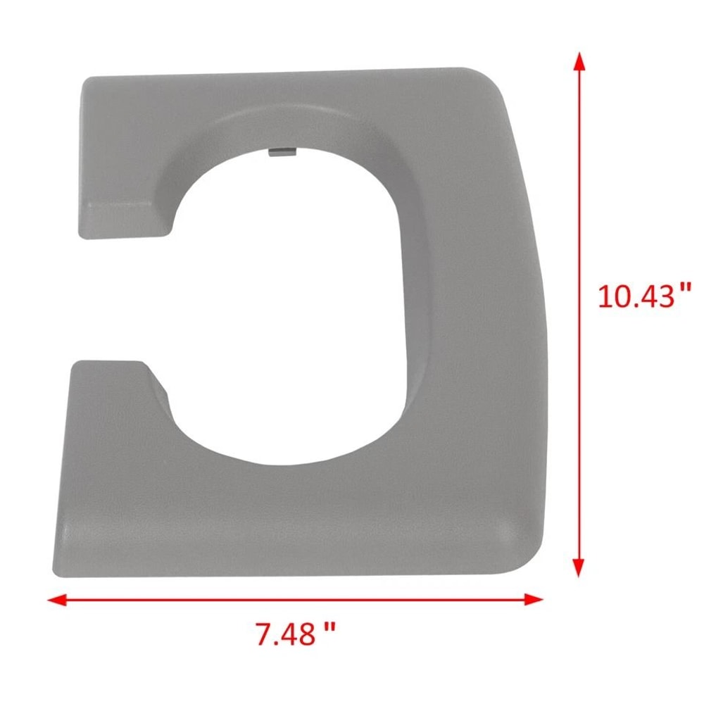 Center Console Cup Holder Armrest Pad Light Grey Replacement 1