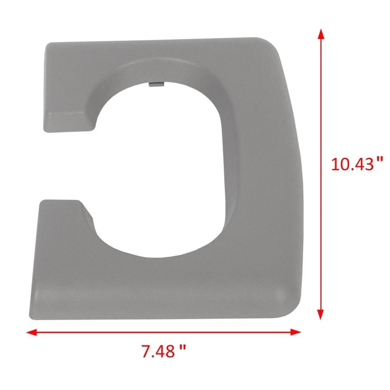 Center Console Cup Holder Armrest Pad Light Grey Replacement 1