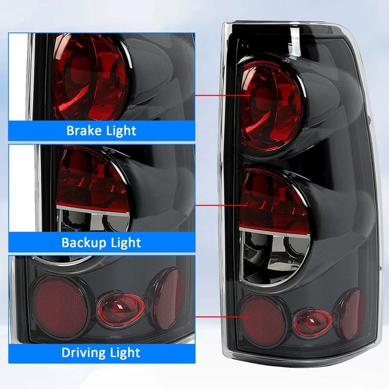 Rear Brake Tail Lights Clear Lens For Chevy Silverado HighQuality Replacement 3